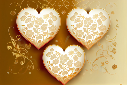 Floral Valentine Heart Background