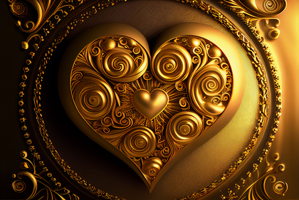 Valentines Gold Hearts