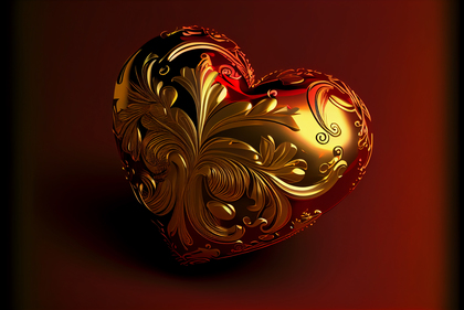 Valentines Golden Hearts