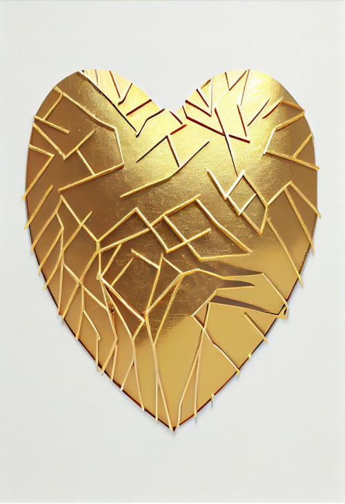 Heart Gold Foil