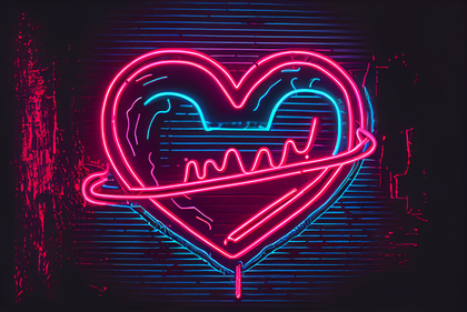 Valentine Heart Neon Effect
