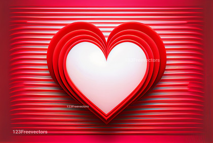 Valentines Day Greetings Neon Red White Background