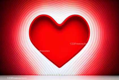 Valentines Day Greetings Neon Red White Background