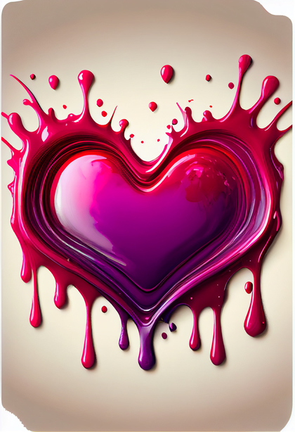 Heart Shape Paint Splatter