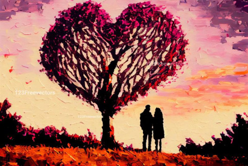 Valentines Day Oil Painting