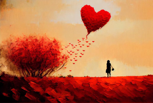 Valentines Day Oil Painting
