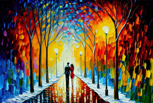 Valentines Day Oil Painting