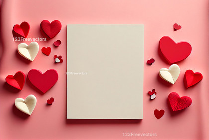 Valentines Background Paper Heart Craft