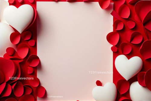 Valentines Background Paper Heart Craft
