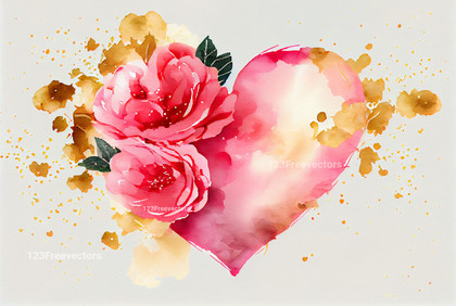 Valentines Background Watercolor