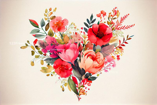 Valentines Background Watercolor