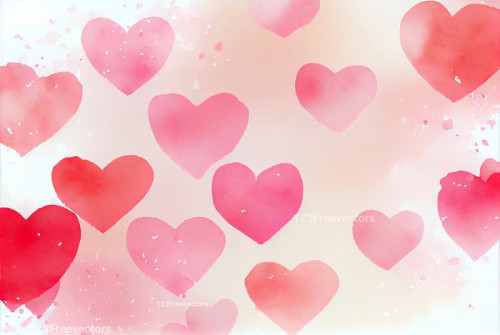 Valentines Day Watercolor Background