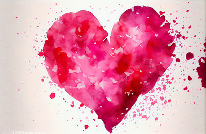 Watercolor Valentine Heart