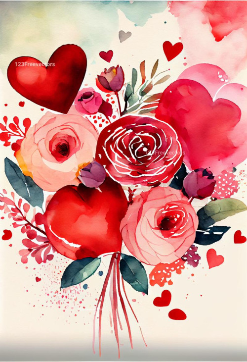 Valentines Day Watercolor