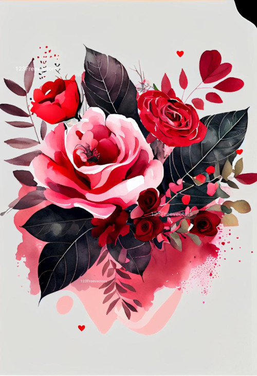 Valentines Day Watercolor