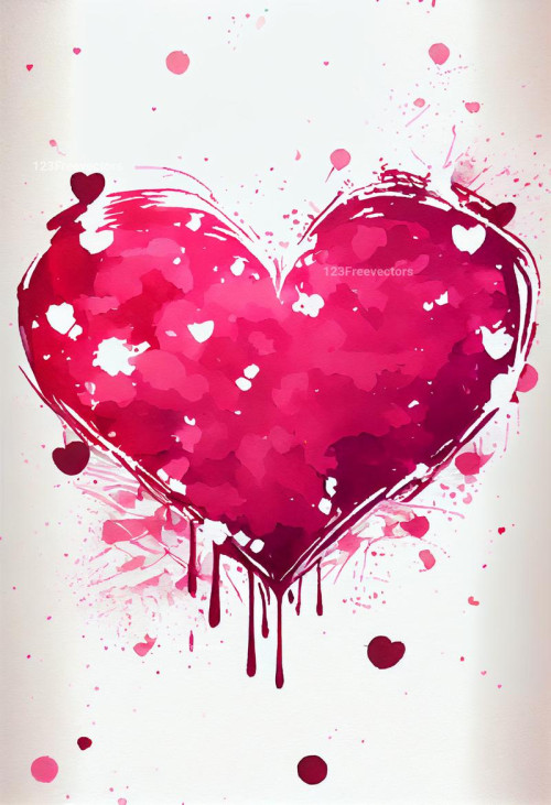 Valentines Day Watercolor Background