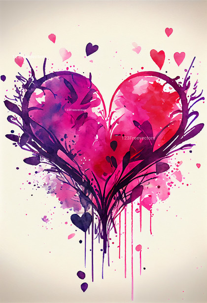 Valentine Watercolor Background