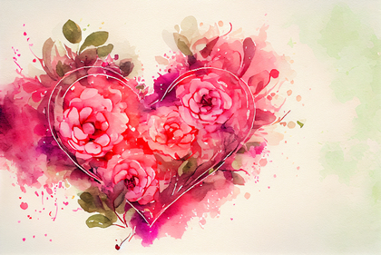 Valentines Watercolor Background