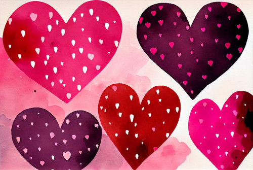 Watercolor Valentine Background