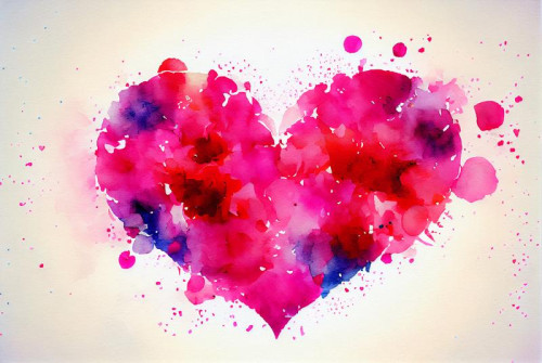 Valentines Background Watercolor