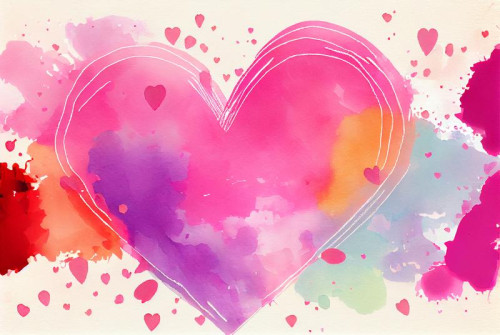 Valentines Watercolor Background