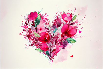 Valentines Watercolor Background