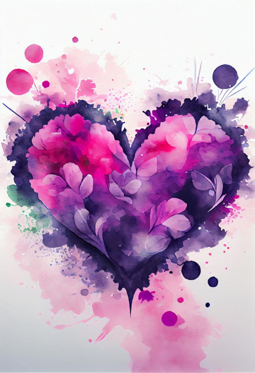 Valentine Watercolor Background