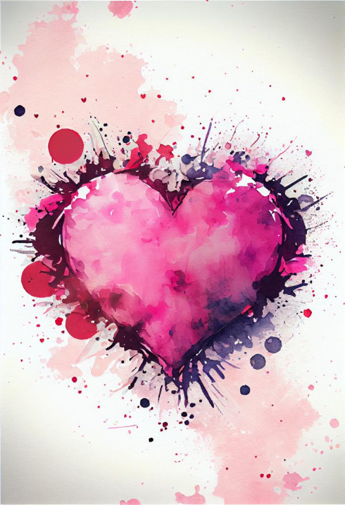 Valentine Watercolor Background