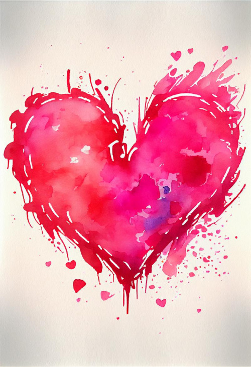 Valentine Watercolor Background