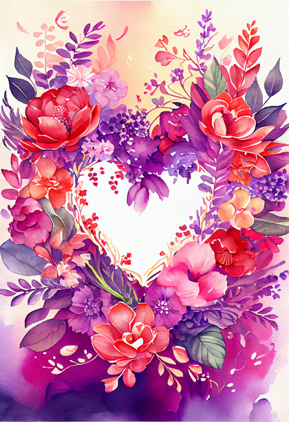 Valentine Watercolor Background