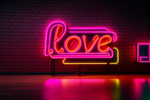 Valentines Day Neon Effect