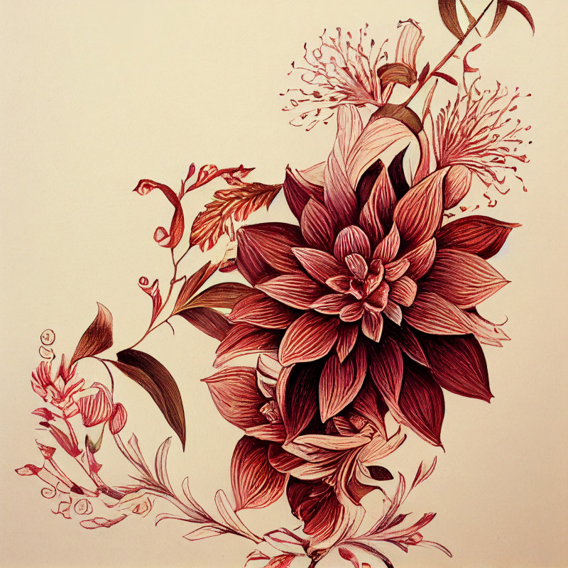 Hand Drawn Flower Background