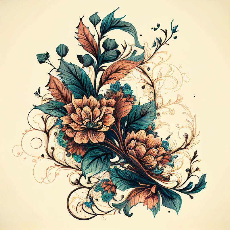 Hand Drawn Flower Background