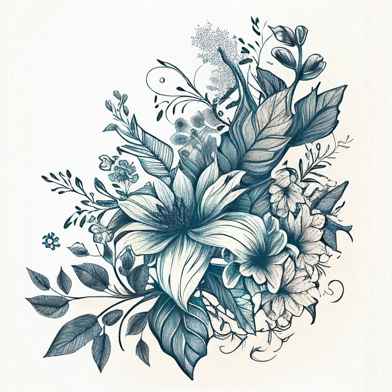 Hand Drawn Flower Background Image