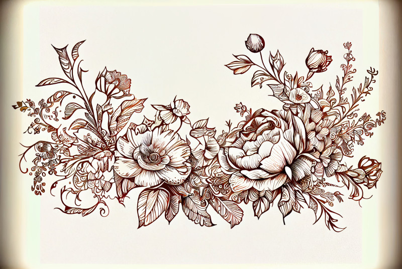 Hand Drawn Flower Background Image