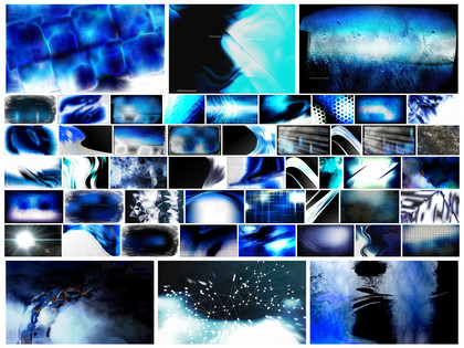 Creative Collection: Blue Black and White Design Combo