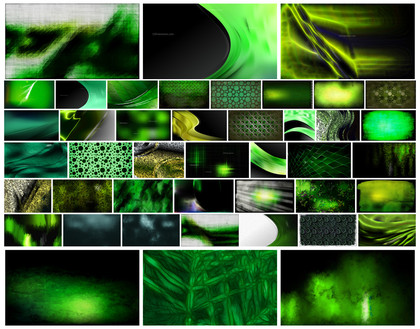 Creative Collection: Green and Black Abstract Background Designs
