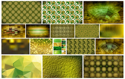 A Creative Collection of Green and Gold Design Backgrounds