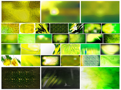 Vibrant Fusion: A Creative Collection of Green and Yellow Designs