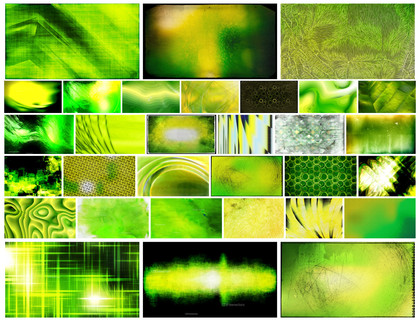 Vibrant Creations: A Collection of Green and Yellow Color Combos