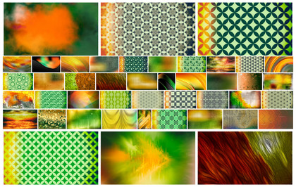 Color Combo Orange and Green: A Vibrant Collection of Abstract Designs
