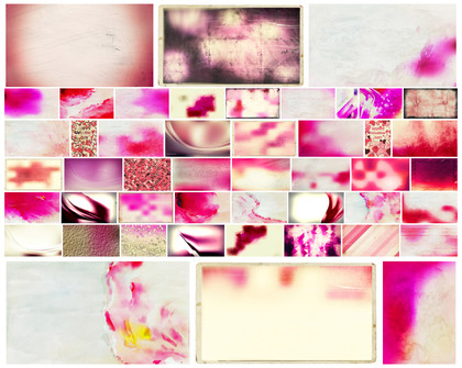 A Creative Collection: Pink and Beige Design Combo