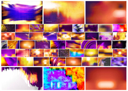 Creative Collection: Purple and Orange Abstract Backgrounds and Textures