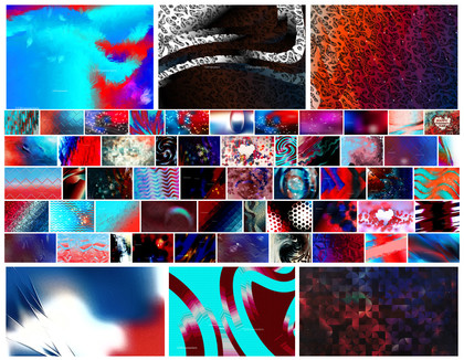Vibrant Palette: Red and Blue Abstract Background Collection