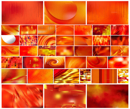 Vibrant Fusion: A Creative Collection of Red and Orange Designs