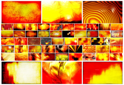 Vibrant Fusion: A Creative Collection of Red and Yellow Designs