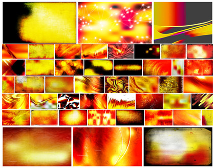Vibrant Red and Yellow: A Creative Collection of Abstract Designs
