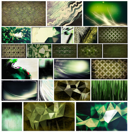A Creative Collection of Beige Green and Black Background Designs