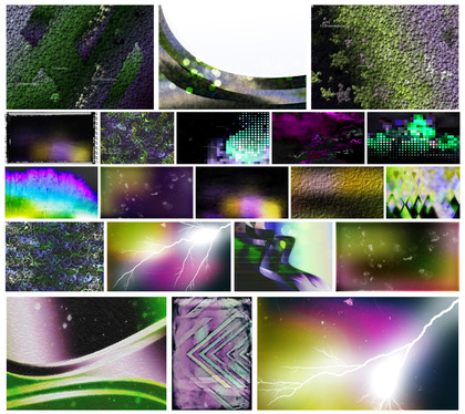 Creative Collection: Abstract Black Purple and Green Background Designs