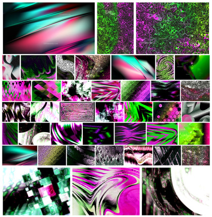 Vibrant Mix: A Creative Collection of Pink Green and Black Designs